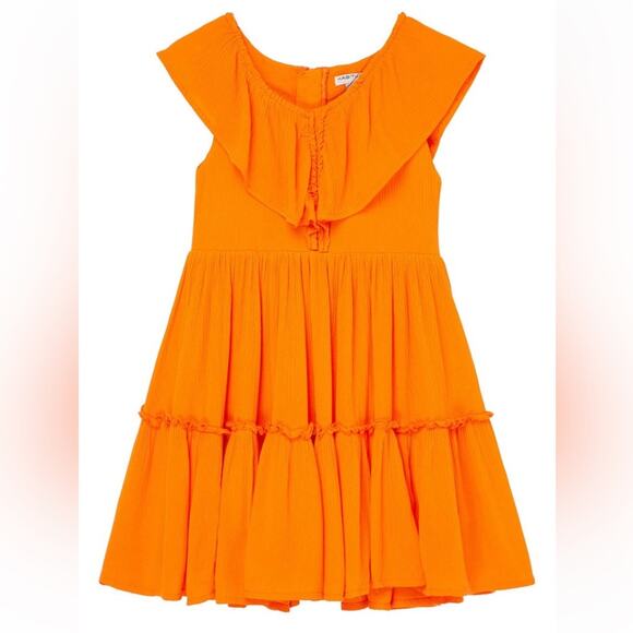 Habitual kids orange layered dress size 4/5 - Picture 1 of 5